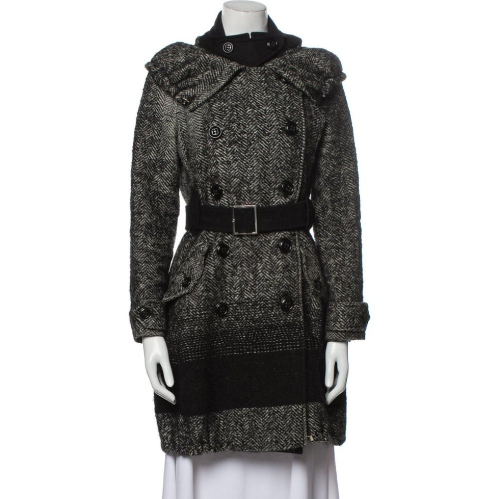 Karen Millen Printed Wool Trench Coat